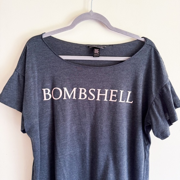 Victoria's Secret Dark Gray Bombshell Tee Size L - Picture 2 of 5